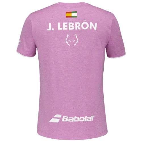 BABOLAT JUAN LEBRON CREW NECK T SHIRT FW25 PINK