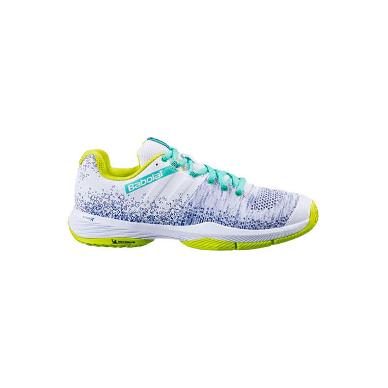 BABOLAT SENSA WOMEN'S PADEL SHOES - (WHITE SPRINGBUD)