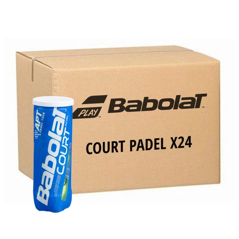 BABOLAT COURT PADEL BALLS CARTON OF 24 CANS