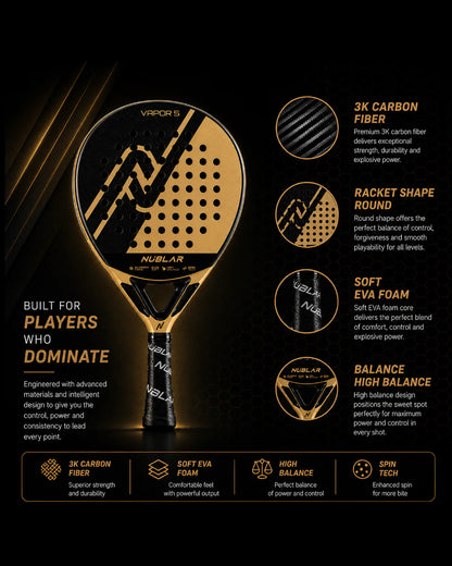 NUBLAR VAPOR 5 PADEL RACKET