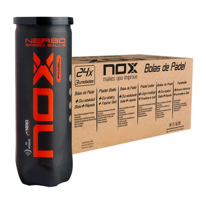 NOX NERBO PADEL BALLS CARTON OF 24 CANS